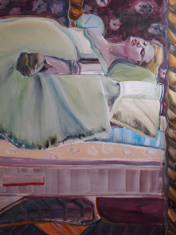 Princess on the pea, 80 x 100 cm, acrylic on canvas, 2021