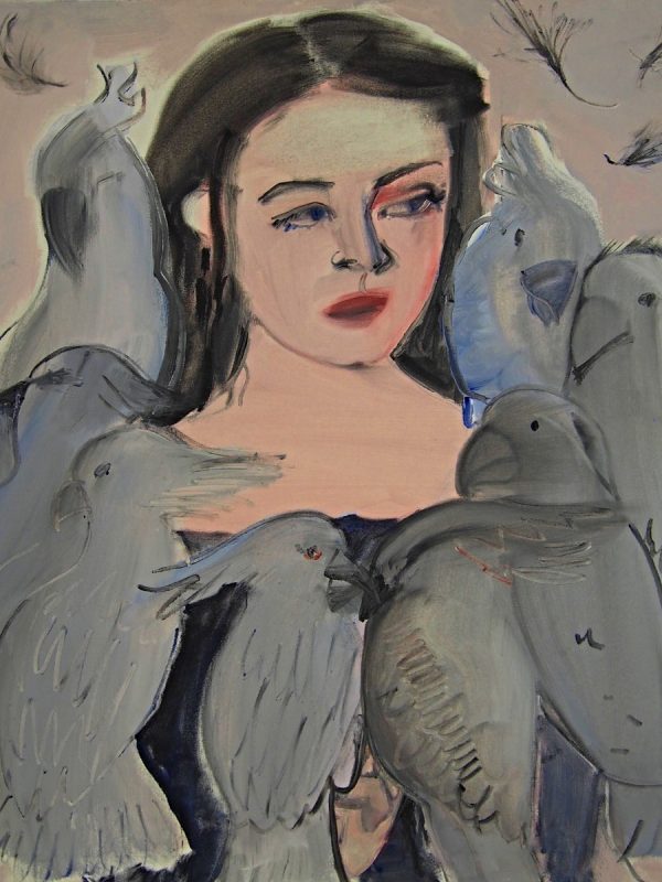 The birds, acrylic on canvas, 80x 90 cm, 2021