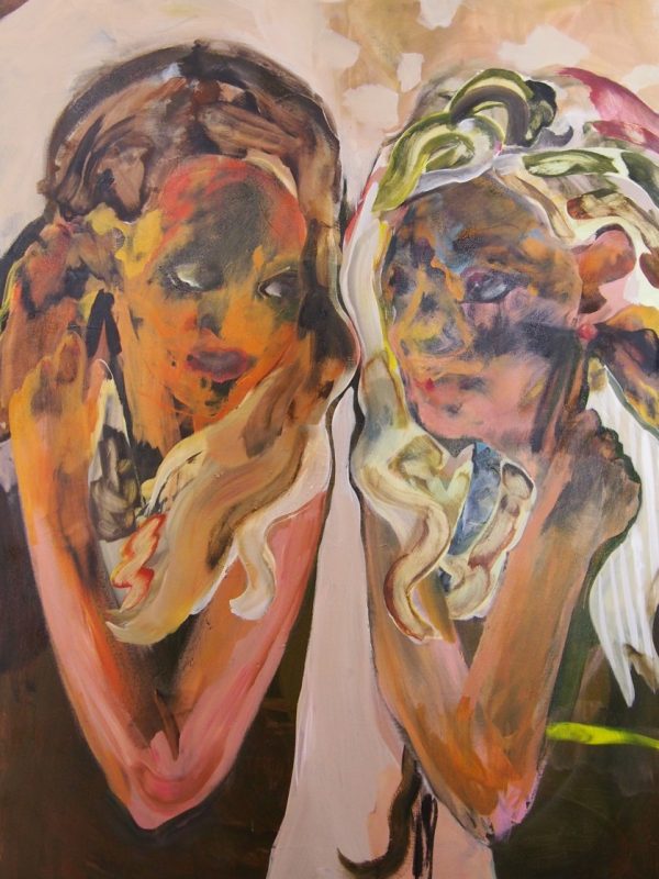 Two sisters, acrylic on canvas, 70 x 100 cm, 2017
